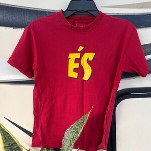 Red T-Shirt with Yellow Graphic